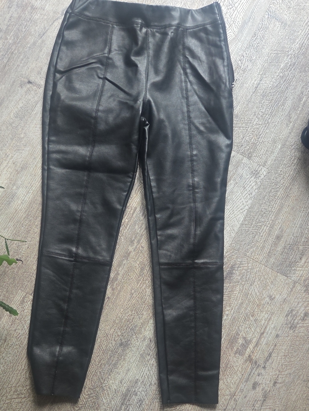 Topshop Black Faux Leather Jeggings